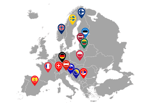 servisna mreža u Europi