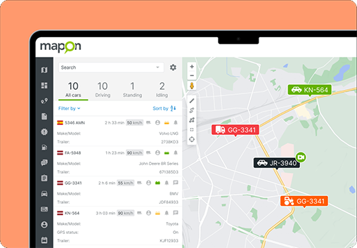 mapon sustav za gps praćenje vozila