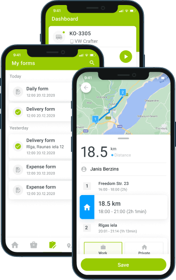 aplikacija za vozače na Ios i Android platformama